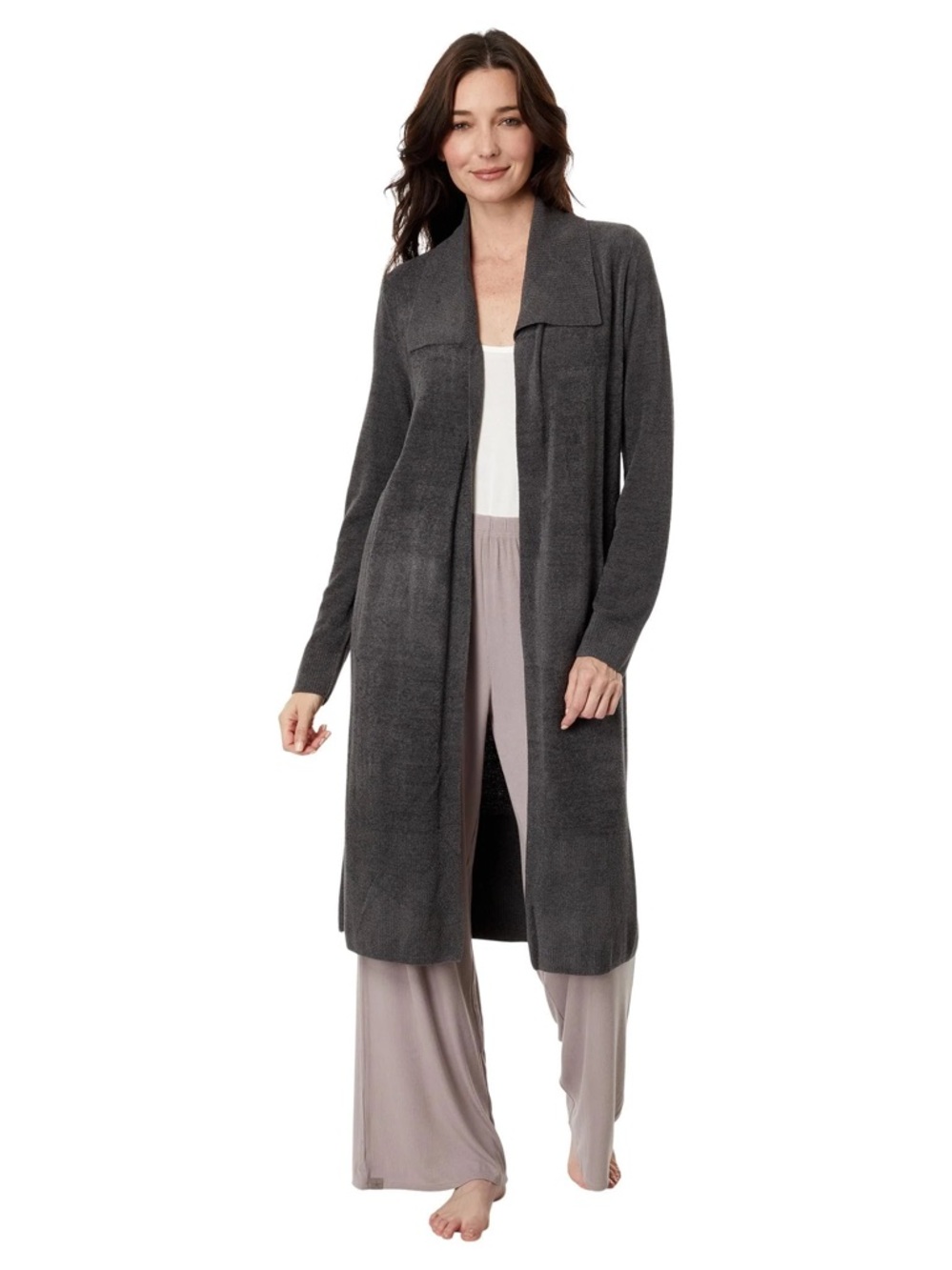 Barefoot Dreams CozyChic Ultra Lite® Wide Collar Long Cardigan L